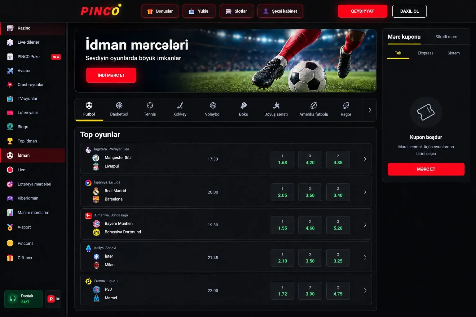 Şəxsi məlumatların və hesabın qorunması — Pinco yukle